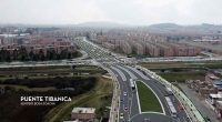 Plano de trazado y ubicación del futuro Puente Tibanica conectando la avenida Ciudad de Cali en Bosa con Ciudad Verde en Soacha.