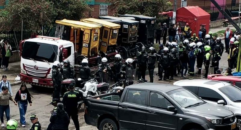 Operativos de control y bicitaxis inmovilizados por las autoridades en las vías de Soacha.