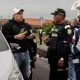 Unidades de la Policía Metropolitana de Soacha realizando patrullajes de prevención y control vial durante la semana de receso.